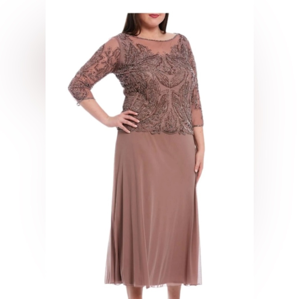 Elegant Maroon Purple Beaded Dress